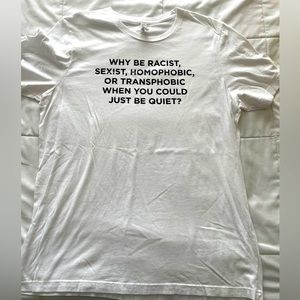 Men’s Custom “Why Be….” graphic tee- Size XL